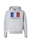 French Flag - France Text Distressed Hoodie Sweatshirt by TooLoud-Hoodie-TooLoud-AshGray-Small-Davson Sales