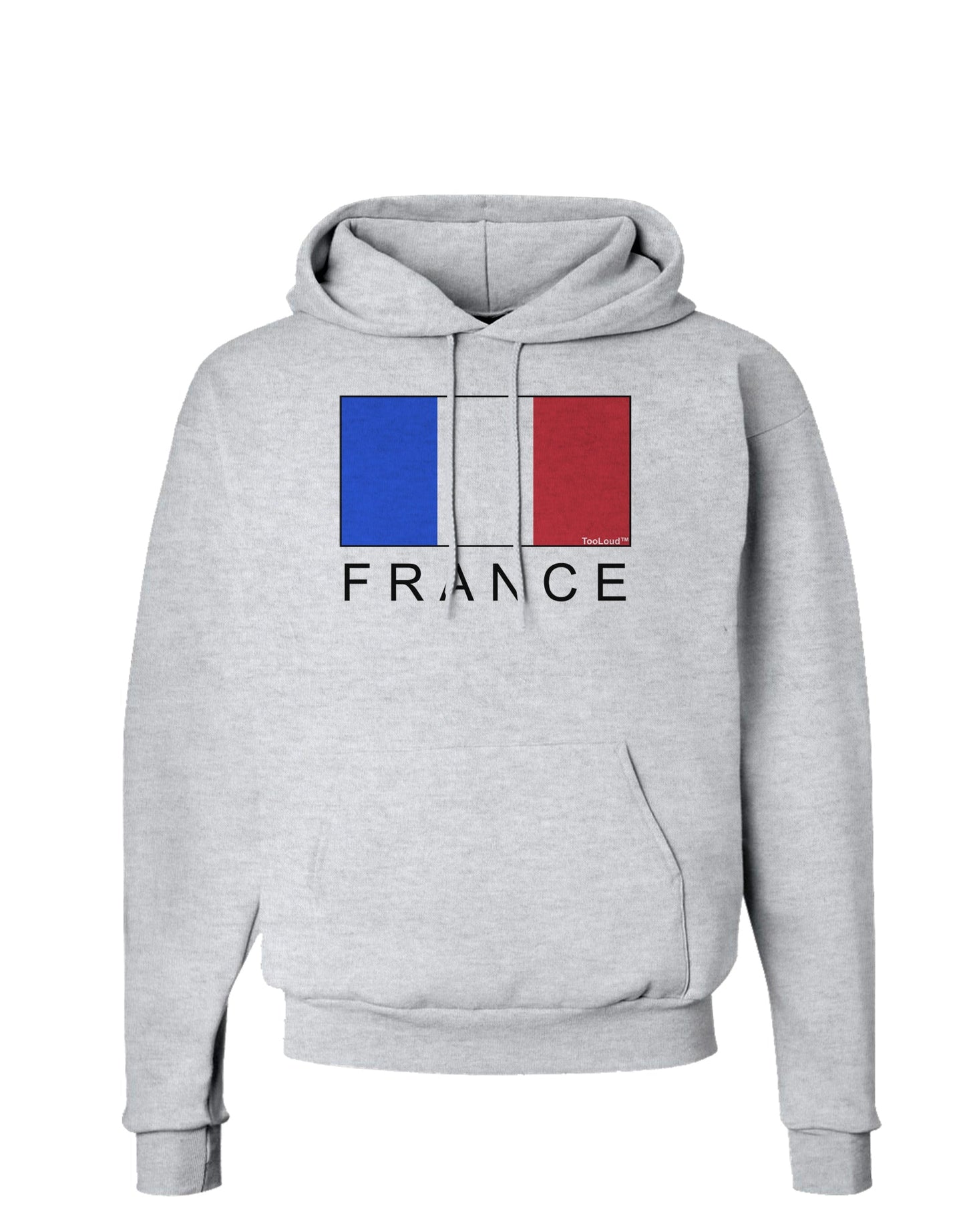 French Flag - France Text Hoodie Sweatshirt by TooLoud-Hoodie-TooLoud-AshGray-Small-Davson Sales