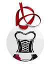 French Maid AOP Circular Metal Ornament All Over Print-Ornament-TooLoud-White-Davson Sales