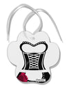 French Maid AOP Paw Print Shaped Ornament All Over Print-Ornament-TooLoud-White-Davson Sales