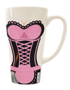 French Maid Pink AOP 16 Ounce Conical Latte Coffee Mug - Expertly Crafted Drinkware TooLoud-Conical Latte Mug-TooLoud-White-Davson Sales