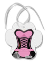 French Maid Pink AOP Paw Print Shaped Ornament All Over Print-Ornament-TooLoud-White-Davson Sales