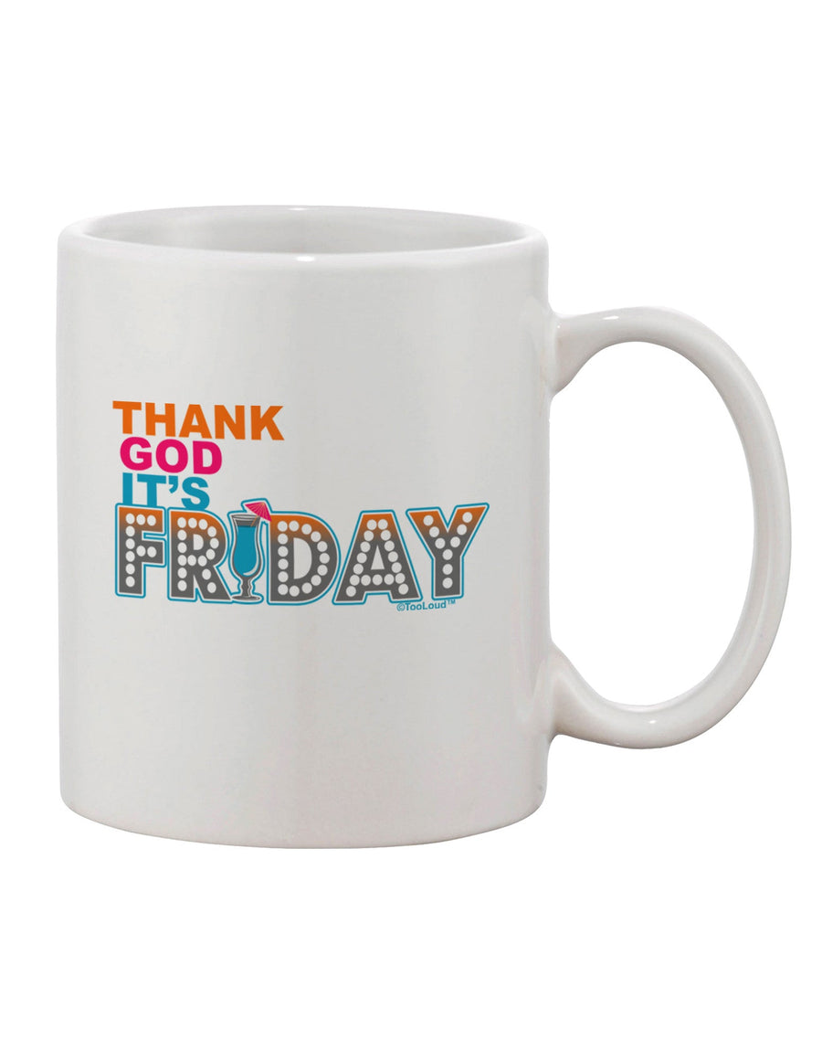 Friday Celebration Mixed Drink Printed 11 oz Coffee Mug - TooLoud-11 OZ Coffee Mug-TooLoud-White-Davson Sales