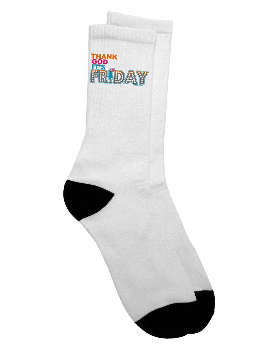 Friday Night Cocktails Adult Crew Socks - TooLoud-Socks-TooLoud-White-Ladies-4-6-Davson Sales