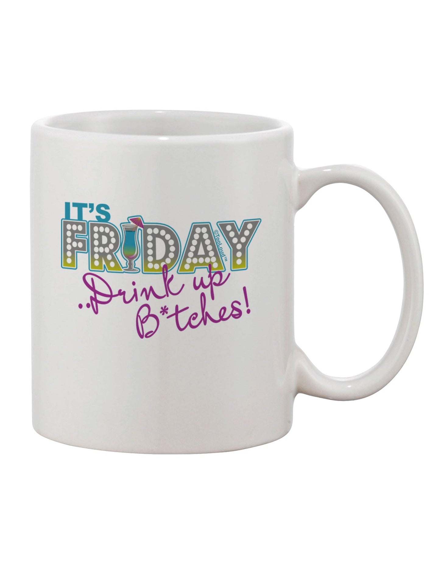 Friday Vibes - 11 oz Printed Coffee Mug - TooLoud-11 OZ Coffee Mug-TooLoud-White-Davson Sales