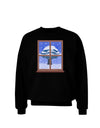 Frosty Window Design Adult Dark Sweatshirt-Sweatshirts-TooLoud-Black-Small-Davson Sales