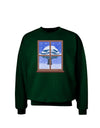 Frosty Window Design Adult Dark Sweatshirt-Sweatshirts-TooLoud-Deep-Forest-Green-Small-Davson Sales