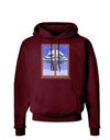 Frosty Window Design Dark Hoodie Sweatshirt-Hoodie-TooLoud-Maroon-Small-Davson Sales