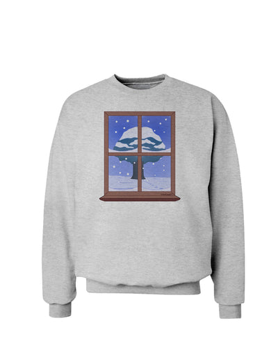 Frosty Window Design Sweatshirt-Sweatshirts-TooLoud-AshGray-Small-Davson Sales