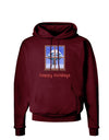 Frosty Window - Happy Holidays Dark Hoodie Sweatshirt-Hoodie-TooLoud-Maroon-Small-Davson Sales