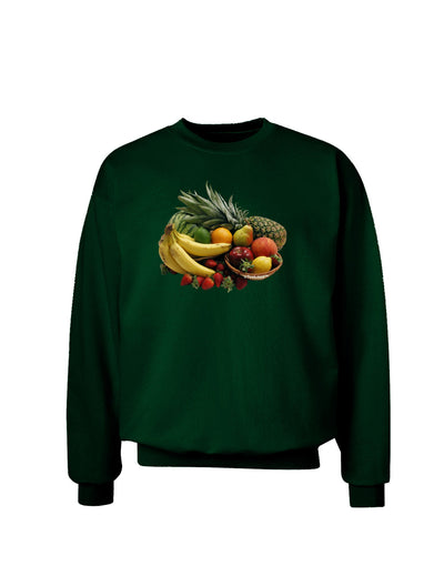 Fruit Basket Still Life Adult Dark Sweatshirt-Sweatshirts-TooLoud-Deep-Forest-Green-Small-Davson Sales