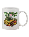 Fruitful Delights: Exquisite 11 oz Coffee Mug - TooLoud-11 OZ Coffee Mug-TooLoud-White-Davson Sales