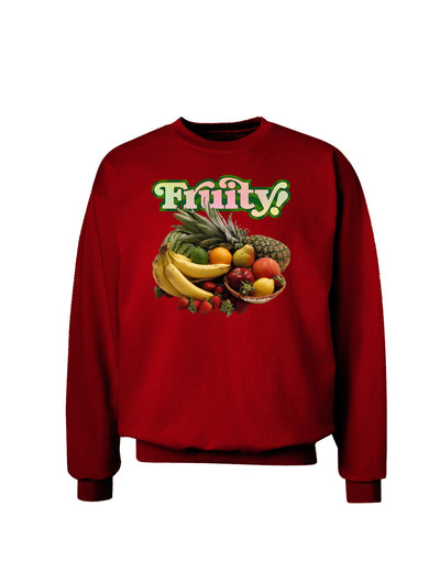 Fruity Fruit Basket Adult Dark Sweatshirt-Sweatshirts-TooLoud-Deep-Red-Small-Davson Sales