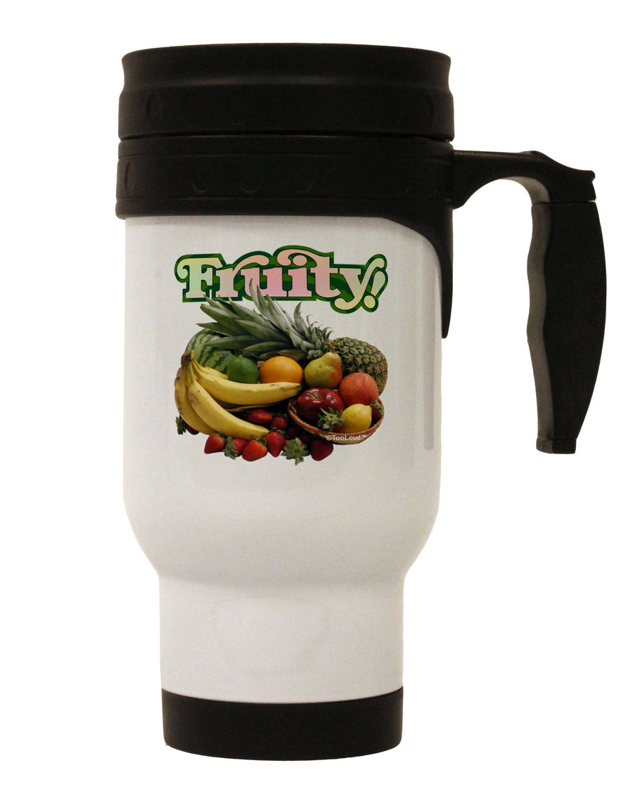 Fruity Fruit Basket Stainless Steel 14oz Travel Mug-Travel Mugs-TooLoud-White-Davson Sales