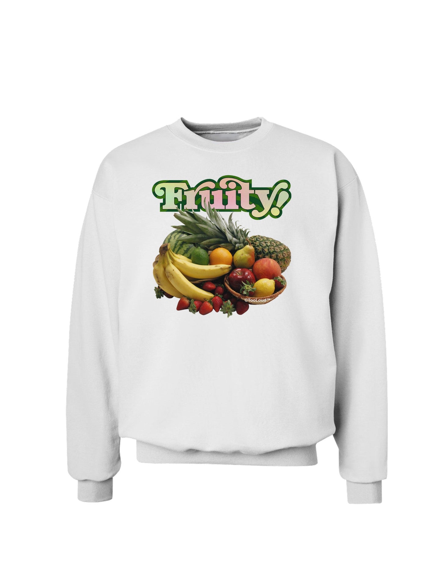 Fruity Fruit Basket Sweatshirt-Sweatshirts-TooLoud-White-Small-Davson Sales