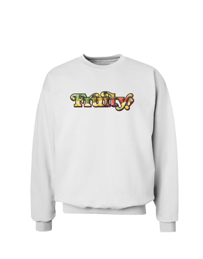 Fruity Text Sweatshirt-Sweatshirts-TooLoud-White-Small-Davson Sales