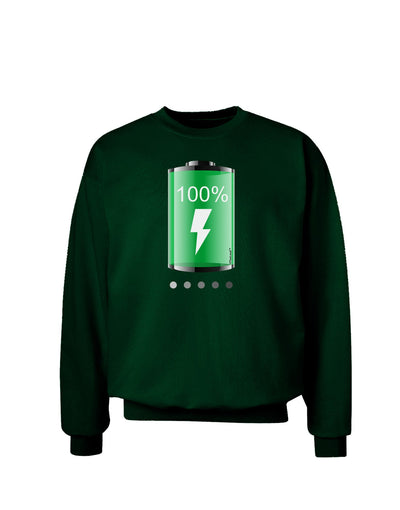 Full Energy 100 Percent Adult Dark Sweatshirt-Sweatshirts-TooLoud-Deep-Forest-Green-Small-Davson Sales