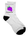 Fun and Stylish Adult Short Socks - Perfect for Grape Lovers - TooLoud-Socks-TooLoud-White-Ladies-4-6-Davson Sales