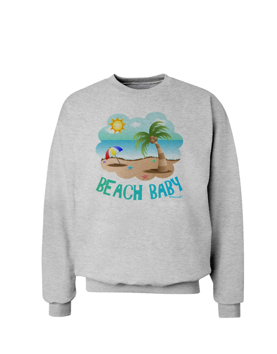 Fun Summer Beach Scene - Beach Baby Sweatshirt by TooLoud-Sweatshirts-TooLoud-White-Small-Davson Sales