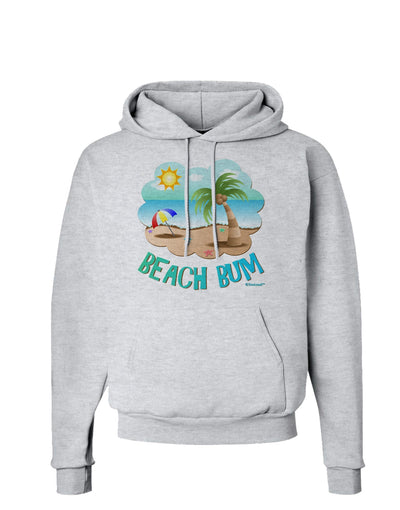 Fun Summer Beach Scene - Beach Bum Hoodie Sweatshirt by TooLoud-Hoodie-TooLoud-AshGray-Small-Davson Sales