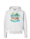 Fun Summer Beach Scene - Beach Bum Hoodie Sweatshirt by TooLoud-Hoodie-TooLoud-White-Small-Davson Sales