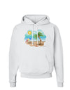 Fun Summer Beach Scene Hoodie Sweatshirt by TooLoud-Hoodie-TooLoud-White-Small-Davson Sales