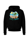 Fun Summer Beach Scene - Life's a Beach Dark Hoodie Sweatshirt by TooLoud-Hoodie-TooLoud-Black-Small-Davson Sales