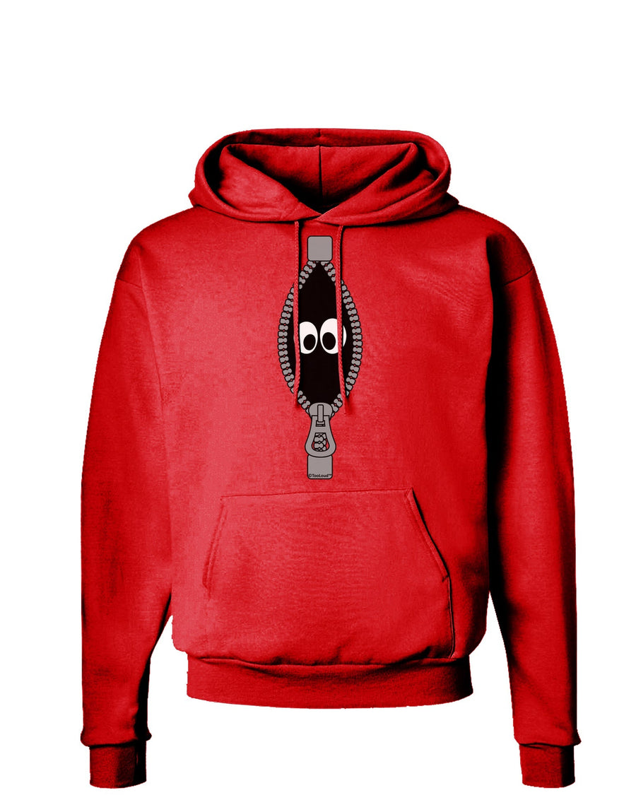 Funny Eyes Peeking Out of Zipper Dark Hoodie Sweatshirt by TooLoud-Hoodie-TooLoud-Black-Small-Davson Sales