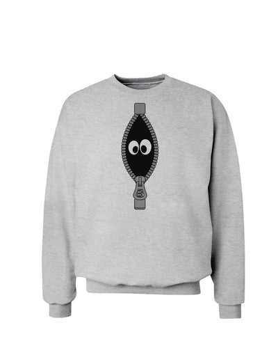 Funny Eyes Peeking Out of Zipper Sweatshirt by TooLoud-Sweatshirts-TooLoud-AshGray-Small-Davson Sales