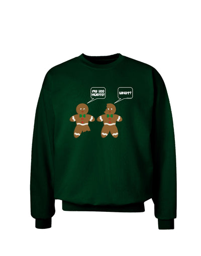 Funny Gingerbread Conversation Christmas Adult Dark Sweatshirt-Sweatshirts-TooLoud-Deep-Forest-Green-Small-Davson Sales