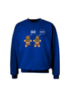 Funny Gingerbread Conversation Christmas Adult Dark Sweatshirt-Sweatshirts-TooLoud-Deep-Royal-Blue-Small-Davson Sales