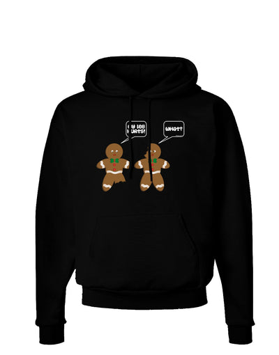 Funny Gingerbread Conversation Christmas Dark Hoodie Sweatshirt-Hoodie-TooLoud-Black-Small-Davson Sales