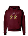 Funny Gingerbread Conversation Christmas Dark Hoodie Sweatshirt-Hoodie-TooLoud-Maroon-Small-Davson Sales