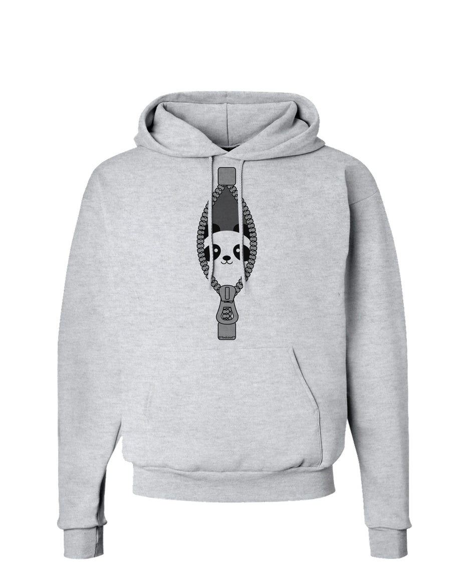 Funny Panda Peeking Out of Zipper Hoodie Sweatshirt by TooLoud-Hoodie-TooLoud-White-Small-Davson Sales