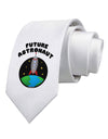 Future Astronaut Color Printed White Necktie