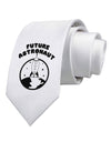 Future Astronaut Printed White Necktie