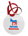 Future Democrat Circular Metal Ornament-Ornament-TooLoud-White-Davson Sales