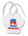 Future Republican Paw Print Shaped Ornament-Ornament-TooLoud-White-Davson Sales