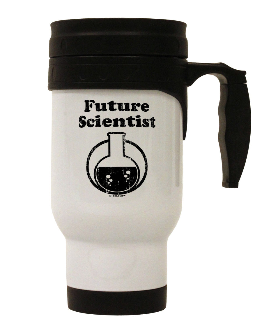 Future Scientist Distressed Stainless Steel 14oz Travel Mug-Travel Mugs-TooLoud-White-Davson Sales