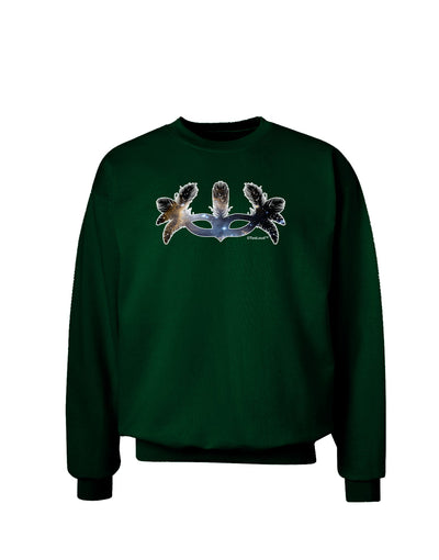 Galaxy Masquerade Mask Adult Dark Sweatshirt by TooLoud-Sweatshirts-TooLoud-Deep-Forest-Green-Small-Davson Sales