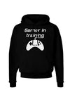 Gamer In Training BnW Dark Hoodie Sweatshirt-Hoodie-TooLoud-Black-Small-Davson Sales