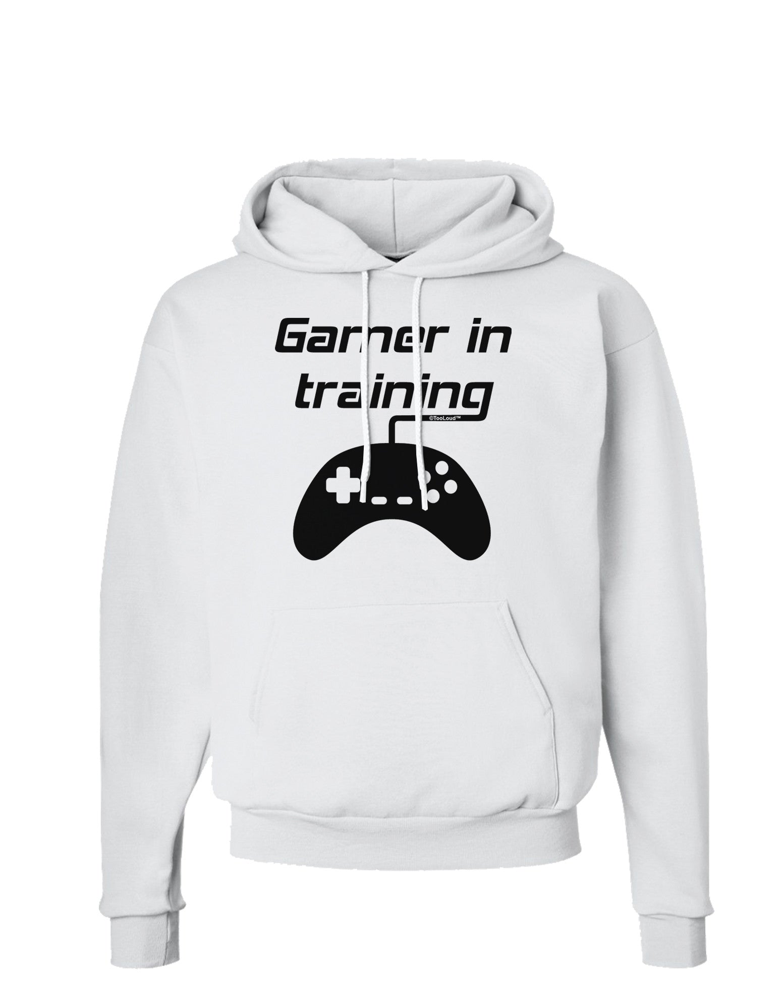 Gamer In Training BnW Hoodie Sweatshirt-Hoodie-TooLoud-White-Small-Davson Sales