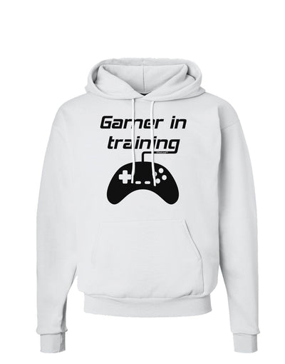 Gamer In Training BnW Hoodie Sweatshirt-Hoodie-TooLoud-White-Small-Davson Sales