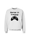 Gamer In Training BnW Sweatshirt-Sweatshirts-TooLoud-White-Small-Davson Sales