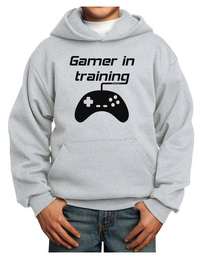 Gamer In Training BnW Youth Hoodie Pullover Sweatshirt-Youth Hoodie-TooLoud-Ash-XS-Davson Sales