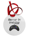 Gamer In Training Color Circular Metal Ornament by TooLoud-Ornament-TooLoud-White-Davson Sales