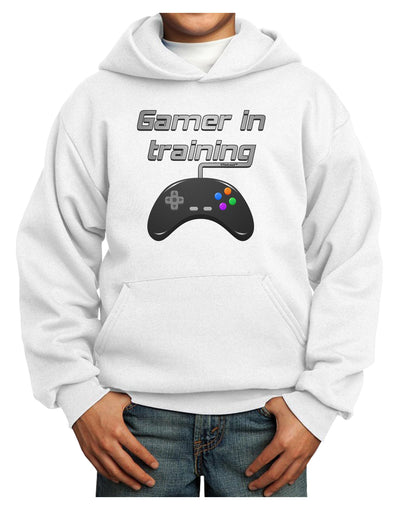 Gamer In Training Color Youth Hoodie Pullover Sweatshirt-Youth Hoodie-TooLoud-White-XS-Davson Sales