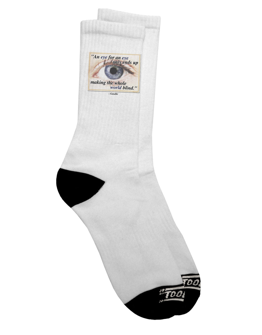 Gandhi Adult Crew Socks - A Captivating Addition to Your Ecommerce Collection by TooLoud-Socks-TooLoud-White-Ladies-4-6-Davson Sales