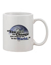 Gandhi Inspired 11 oz Coffee Mug - Perfect for Making a Statement-11 OZ Coffee Mug-TooLoud-White-Davson Sales