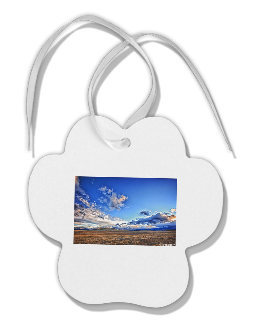 Garden of the Gods Colorado Paw Print Shaped Ornament-Ornament-TooLoud-White-Davson Sales